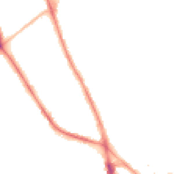 Night-time road noise heatmap for M45 6AD