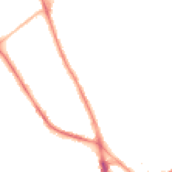 Night-time road noise heatmap for M45 6AH