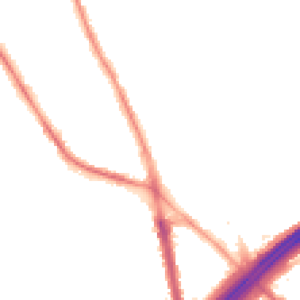 Night-time road noise heatmap for M45 6AJ