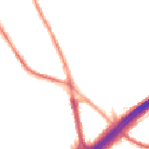 Night-time road noise heatmap for M45 6AL