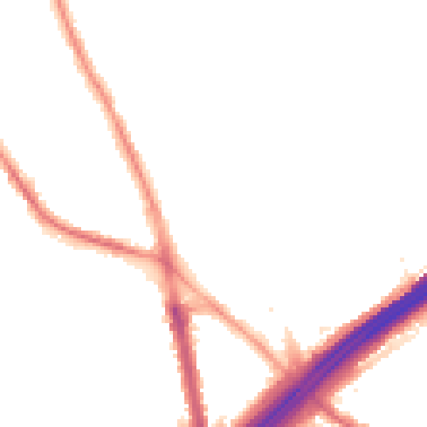 Night-time road noise heatmap for M45 6AN