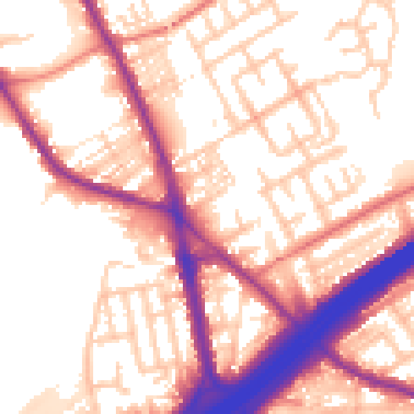 Daytime road noise heatmap for M45 6AP