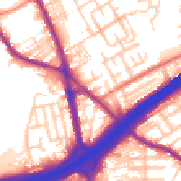 Daytime road noise heatmap for M45 6AT