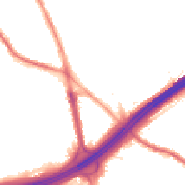 Night-time road noise heatmap for M45 6AT