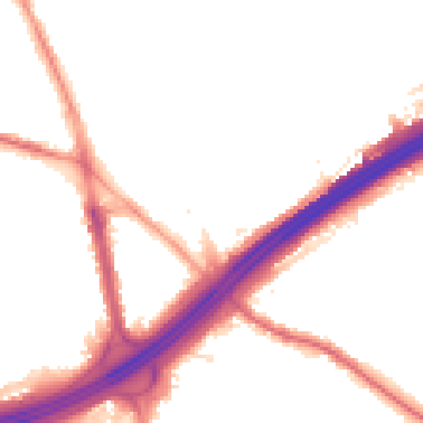 Night-time road noise heatmap for M45 6AX