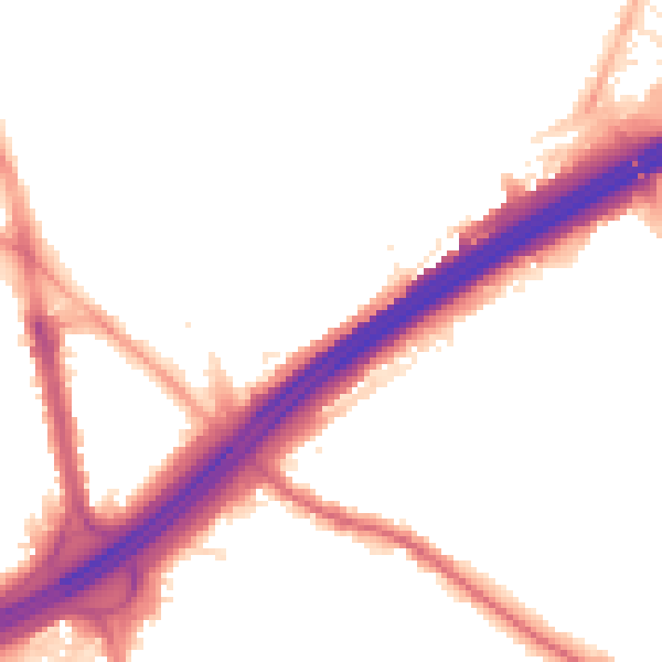 Night-time road noise heatmap for M45 6BB
