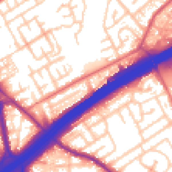 Daytime road noise heatmap for M45 6BD