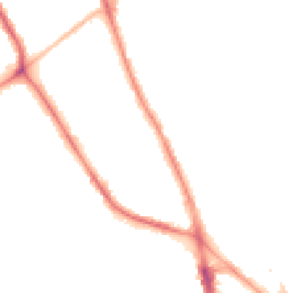 Night-time road noise heatmap for M45 6BF