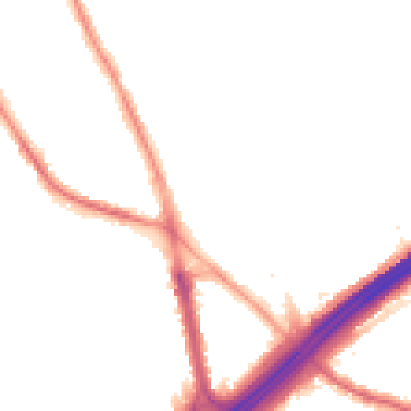Night-time road noise heatmap for M45 6BP