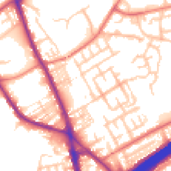 Daytime road noise heatmap for M45 6BS