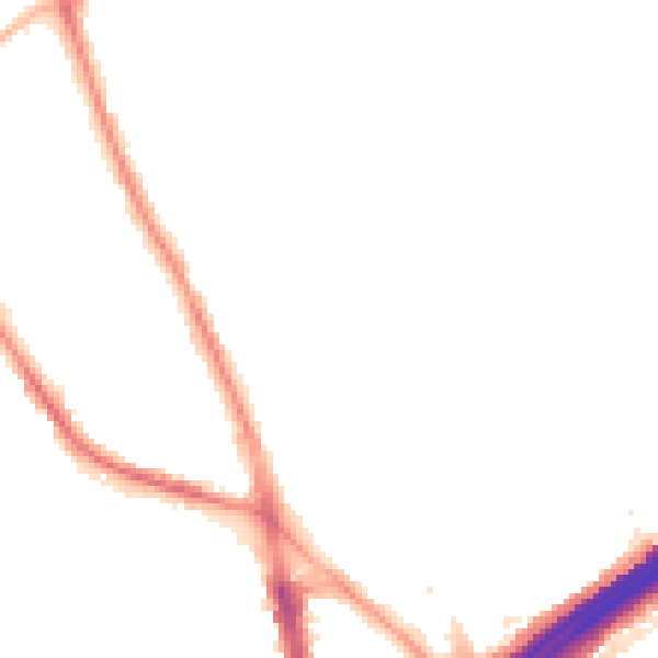 Night-time road noise heatmap for M45 6BS