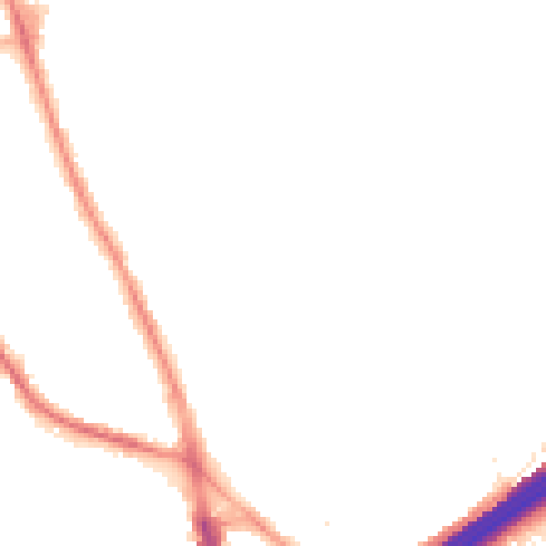Night-time road noise heatmap for M45 6BW