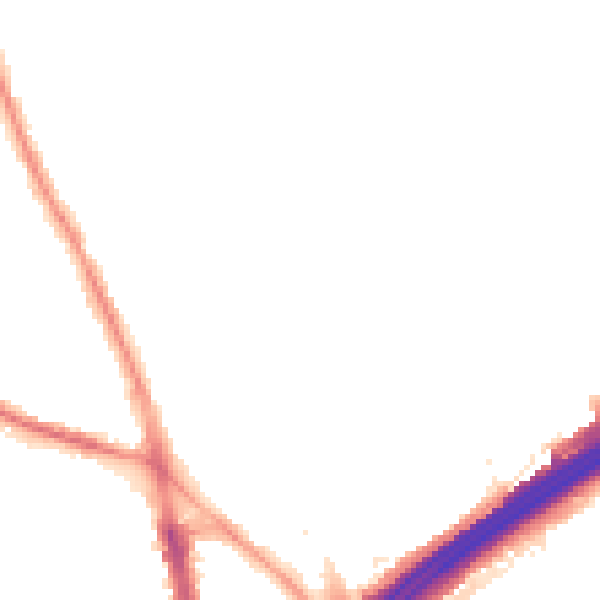 Night-time road noise heatmap for M45 6BZ