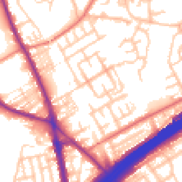 Daytime road noise heatmap for M45 6DA