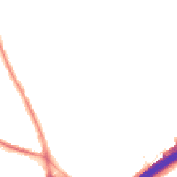 Night-time road noise heatmap for M45 6DG