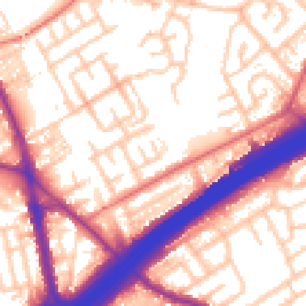 Daytime road noise heatmap for M45 6DH