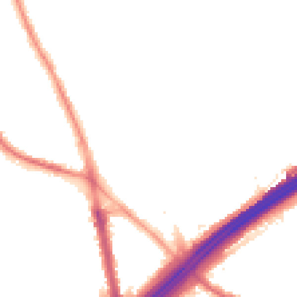 Night-time road noise heatmap for M45 6DN