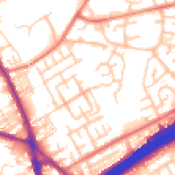 Daytime road noise heatmap for M45 6DP