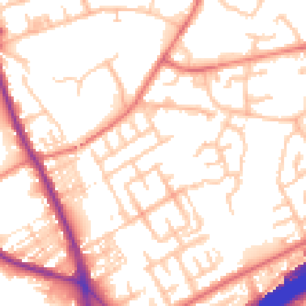 Daytime road noise heatmap for M45 6DR