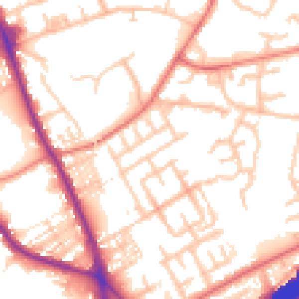 Daytime road noise heatmap for M45 6DS