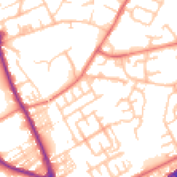 Daytime road noise heatmap for M45 6DT