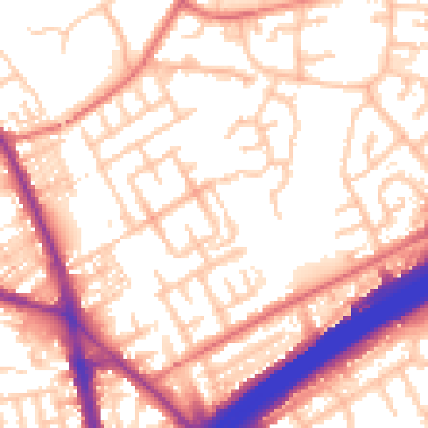 Daytime road noise heatmap for M45 6DW