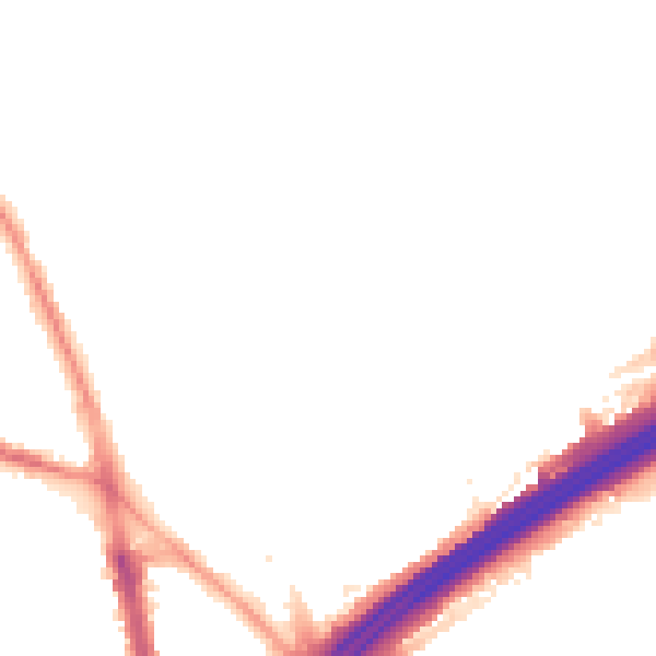 Night-time road noise heatmap for M45 6DW