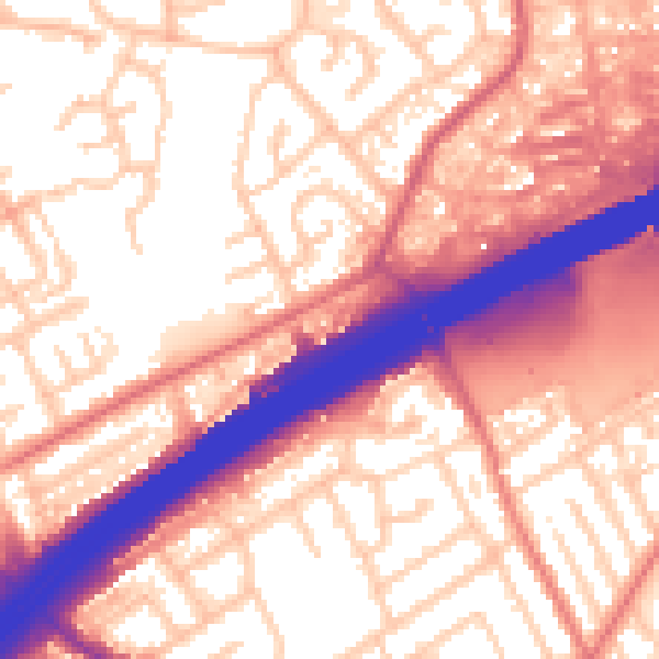 Daytime road noise heatmap for M45 6EJ