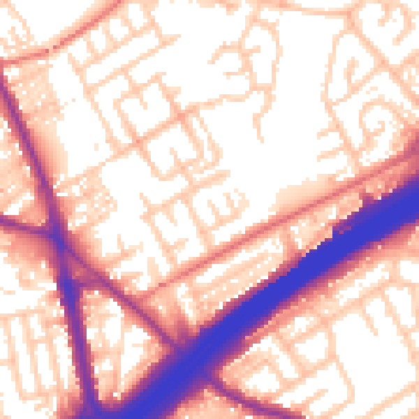 Daytime road noise heatmap for M45 6EL