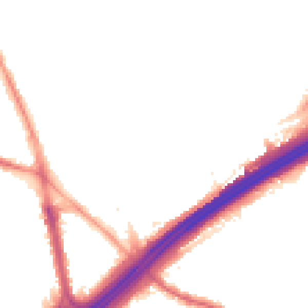 Night-time road noise heatmap for M45 6EL