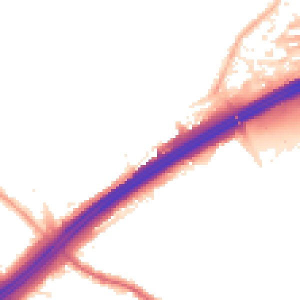 Night-time road noise heatmap for M45 6EX