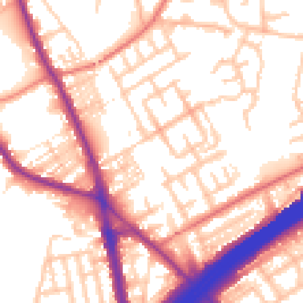 Daytime road noise heatmap for M45 6FF