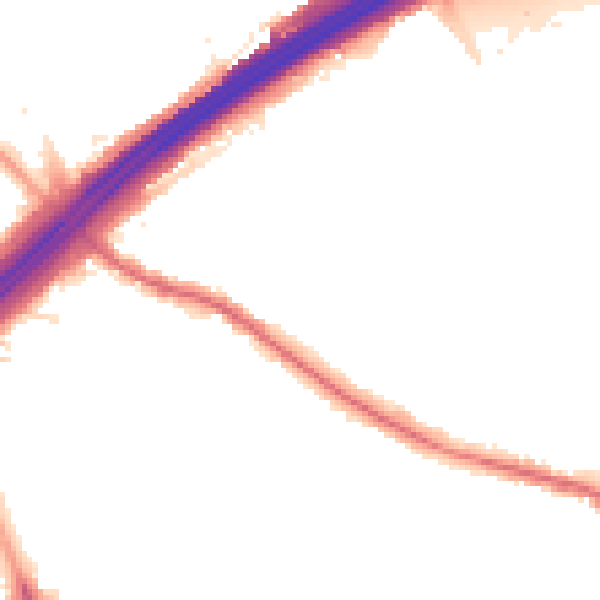 Night-time road noise heatmap for M45 6TE