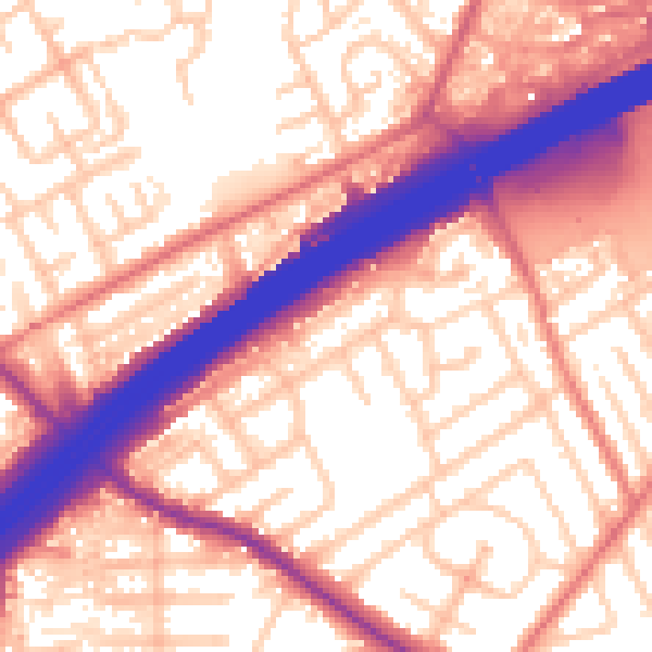 Daytime road noise heatmap for M45 6TY
