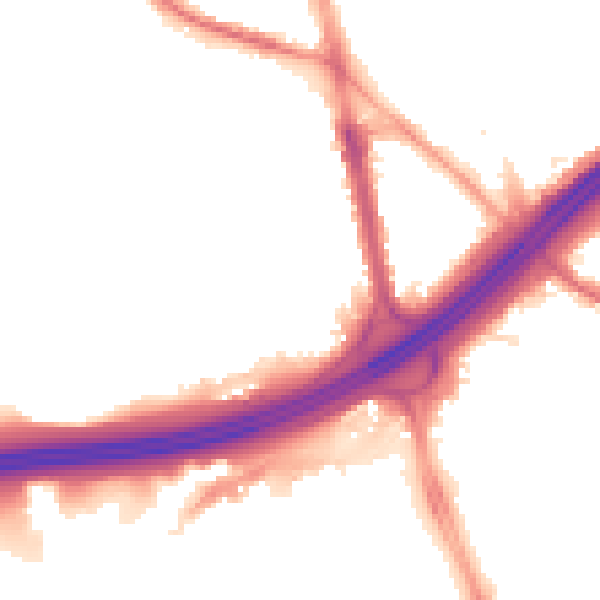Night-time road noise heatmap for M45 7FP