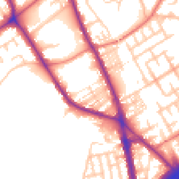 Daytime road noise heatmap for M45 7FU