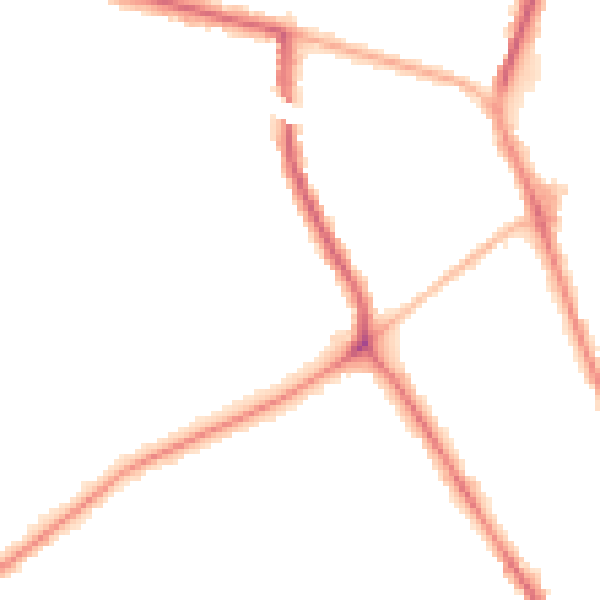 Night-time road noise heatmap for M45 7NJ