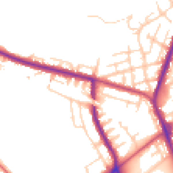Daytime road noise heatmap for M45 7RN
