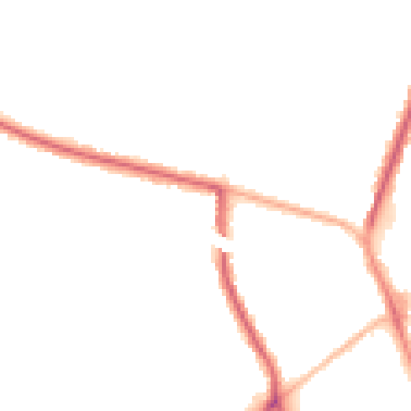 Night-time road noise heatmap for M45 7RN