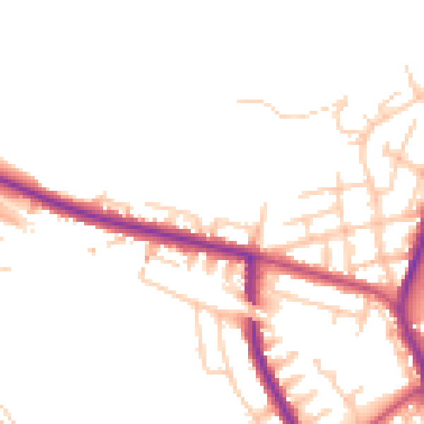 Daytime road noise heatmap for M45 7RU