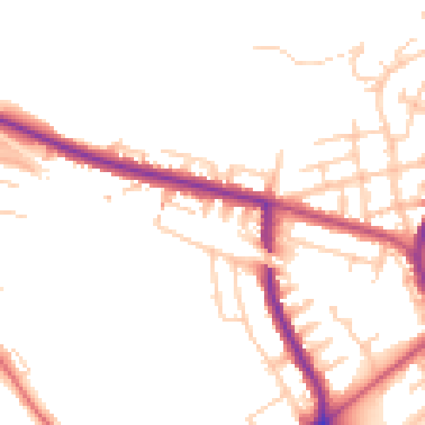 Daytime road noise heatmap for M45 7RX