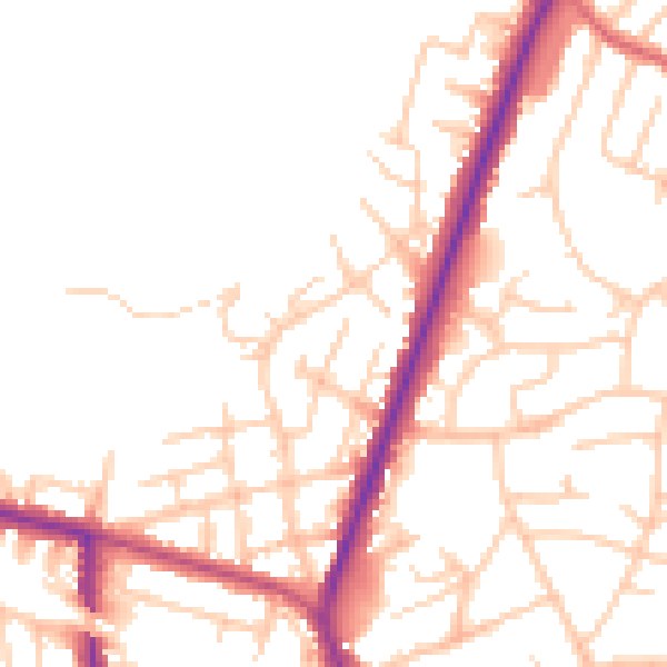 Daytime road noise heatmap for M45 7SJ