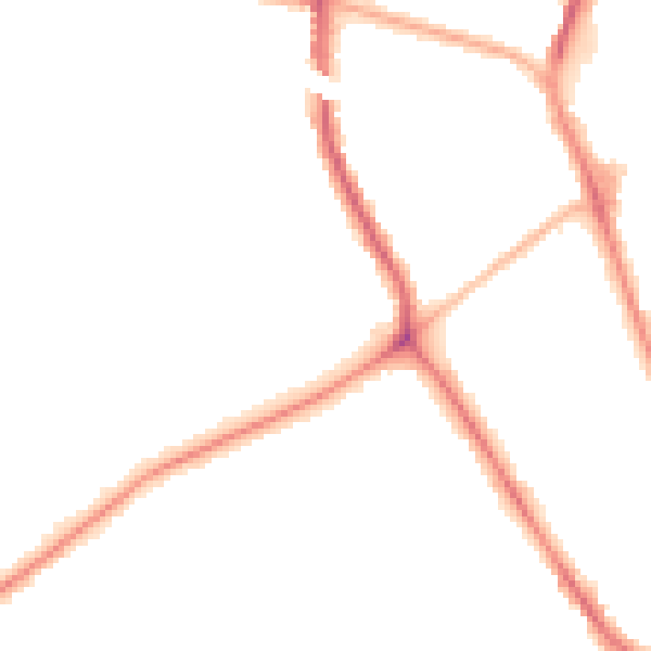 Night-time road noise heatmap for M45 7WJ