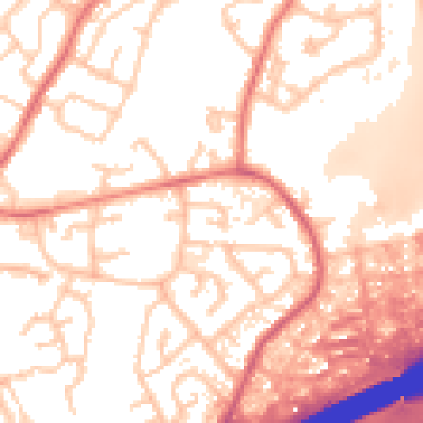 Daytime road noise heatmap for M45 8AG