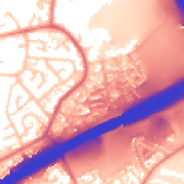 Daytime road noise heatmap for M45 8GA