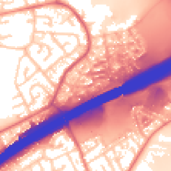 Daytime road noise heatmap for M45 8GJ