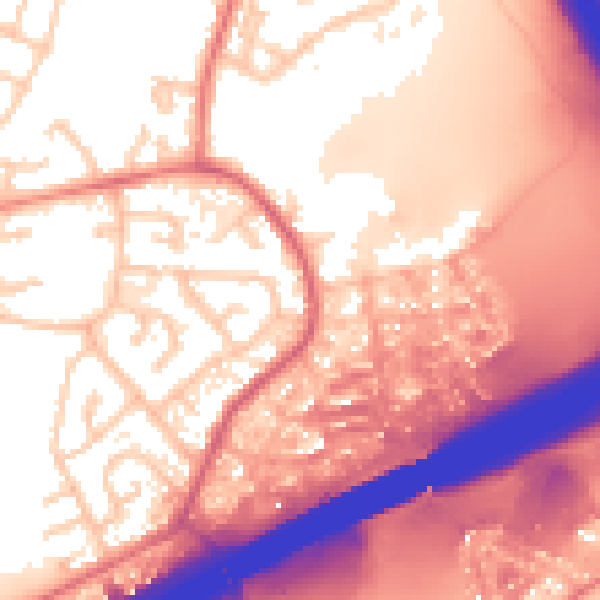 Daytime road noise heatmap for M45 8JJ