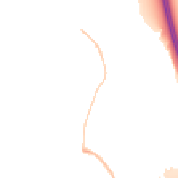 Night-time road noise heatmap for M45 8LJ