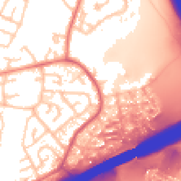 Daytime road noise heatmap for M45 8LY