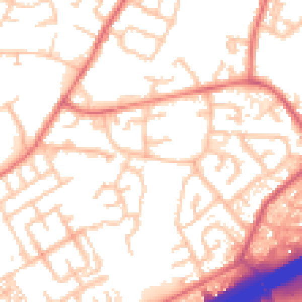 Daytime road noise heatmap for M45 8NN